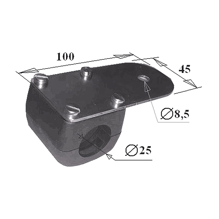Купить Держатель антенны под трубу 25мм Poseidon 040526T 7ft.ru в интернет магазине Семь Футов