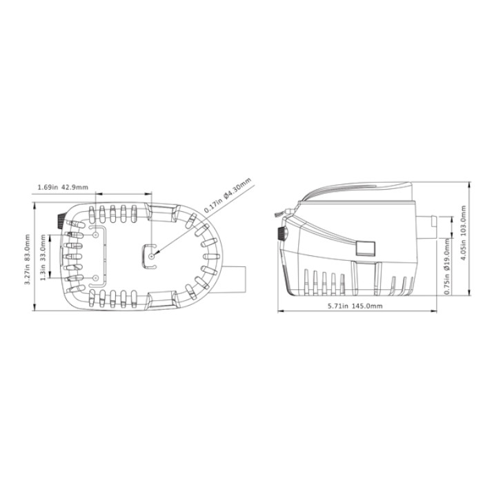 Купить Насос осушительный автоматический Seaflo SFBP1-G600-06 600GPH 06 Series 12В (поплавковый) 7ft.ru в интернет магазине Семь Футов