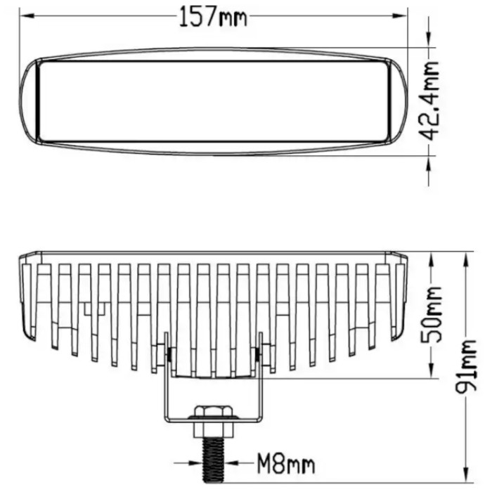 Купить Прожектор палубный светодиодный, прямоугольный, белый алюминиевый корпус E013001 7ft.ru в интернет магазине Семь Футов