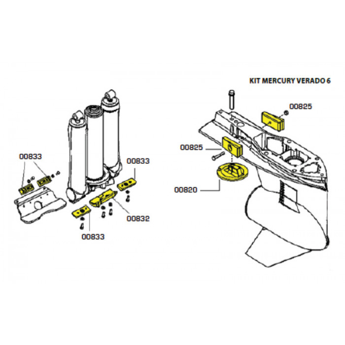 Купить Комплект алюминиевых анодов Mercury Verado TECNOSEAL KITVERADO6AL 7ft.ru в интернет магазине Семь Футов