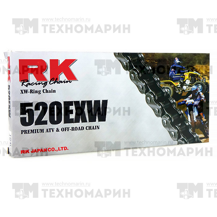 Купить Цепь для квадроцикла до 750 см³ (с сальниками XW-RING) 520EXW-104 RK Chains 7ft.ru в интернет магазине Семь Футов