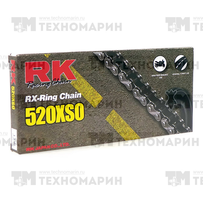 Купить Цепь для мотоцикла до 750 см³ (с сальниками RX-RING) 520XSO-120 RK Chains 7ft.ru в интернет магазине Семь Футов