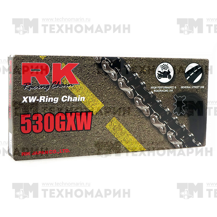 Купить Цепь для мотоцикла до 1400 см³ (с сальниками XW-RING) 530GXW-110 RK Chains 7ft.ru в интернет магазине Семь Футов