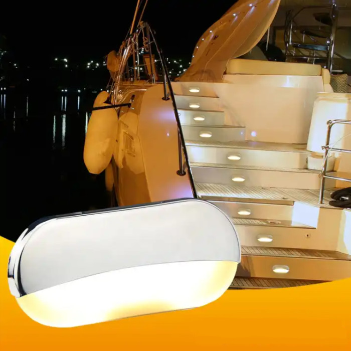 Купить Светильник для подсветки палуб и трапов светодиодный, теплый белый свет, нерж. сталь B013107-WWH 7ft.ru в интернет магазине Семь Футов