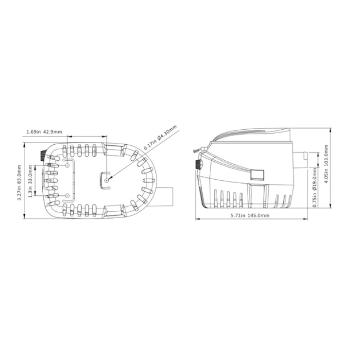 Купить Насос осушительный автоматический 750GPH 06 Series 12В (поплавковый) 7ft.ru в интернет магазине Семь Футов