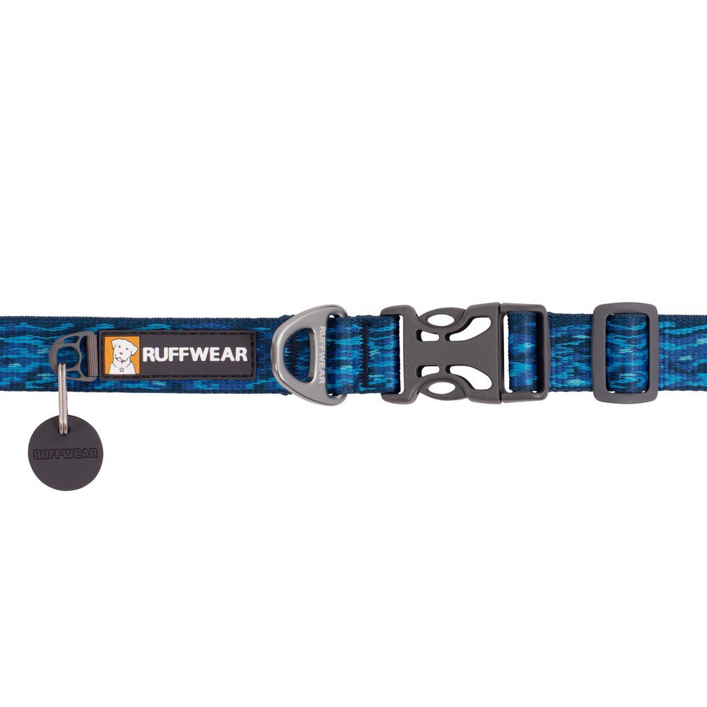 Купить Ruffwear 25204-9341420 Flat Out Собачий ошейник Голубой Oceanic Distortion 36-51 cm 7ft.ru в интернет магазине Семь Футов