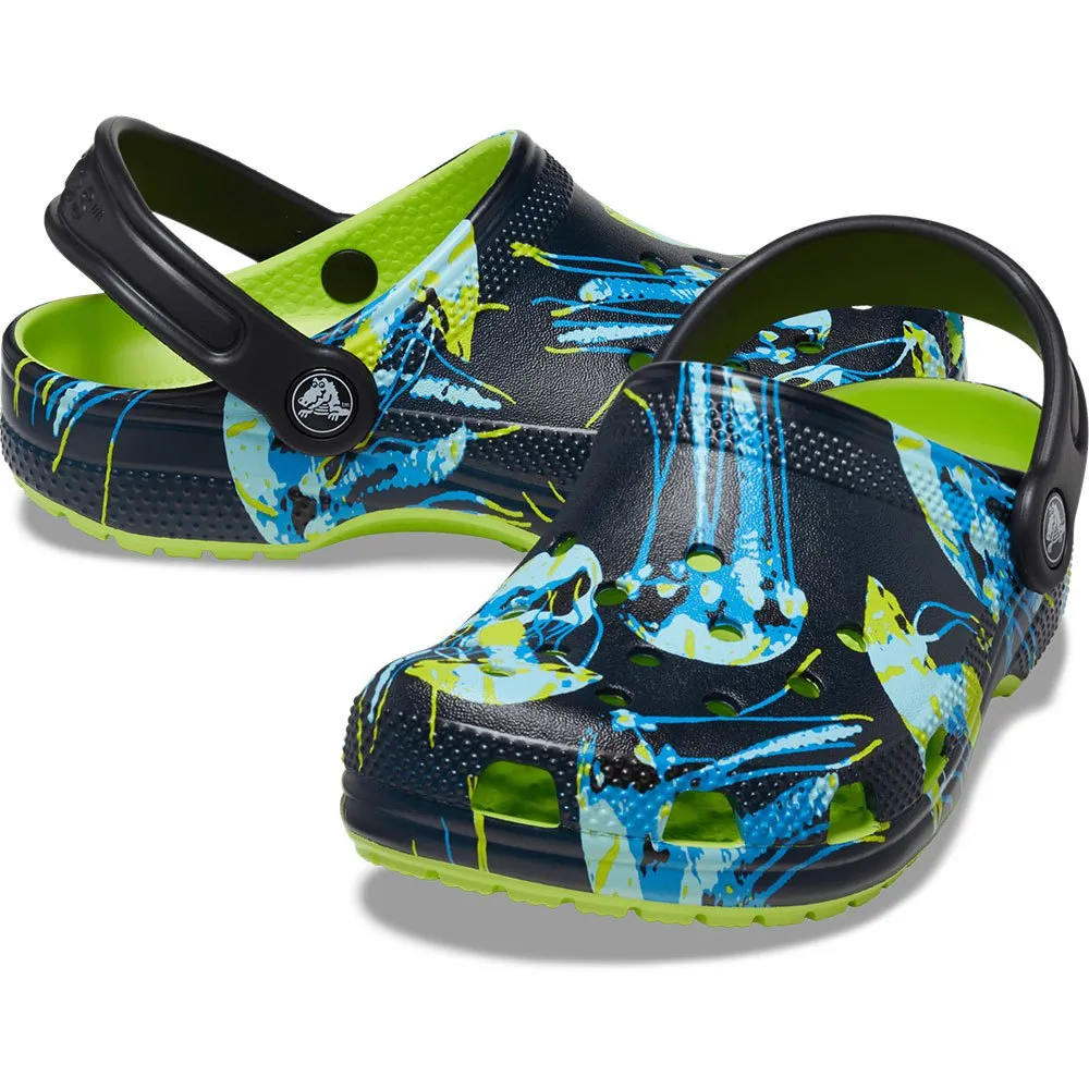 Купить Crocs 208456-3uf-c4 Деревянные башмаки Classic Meta Scape Limeade / Multi 35x25x15 EU 19 7ft.ru в интернет магазине Семь Футов