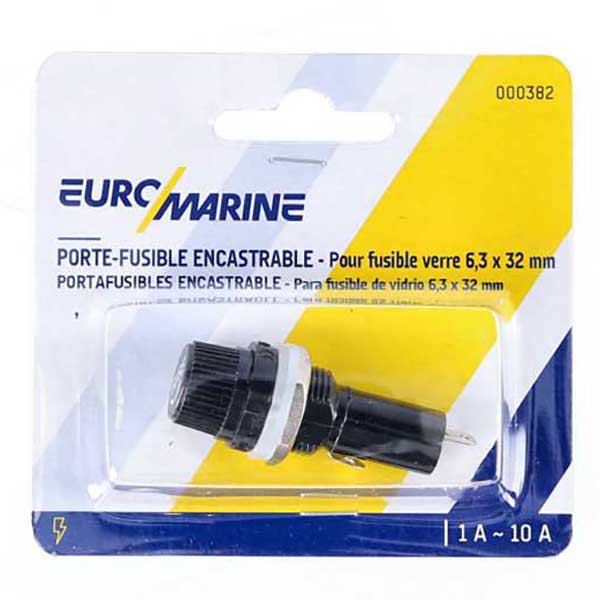 Купить Euromarine 000382 6.3x32 mm 12V Стеклянный предохранитель. встроенный в держатель предохранителя Серебристый Black 1-10A 7ft.ru в интернет магазине Семь Футов