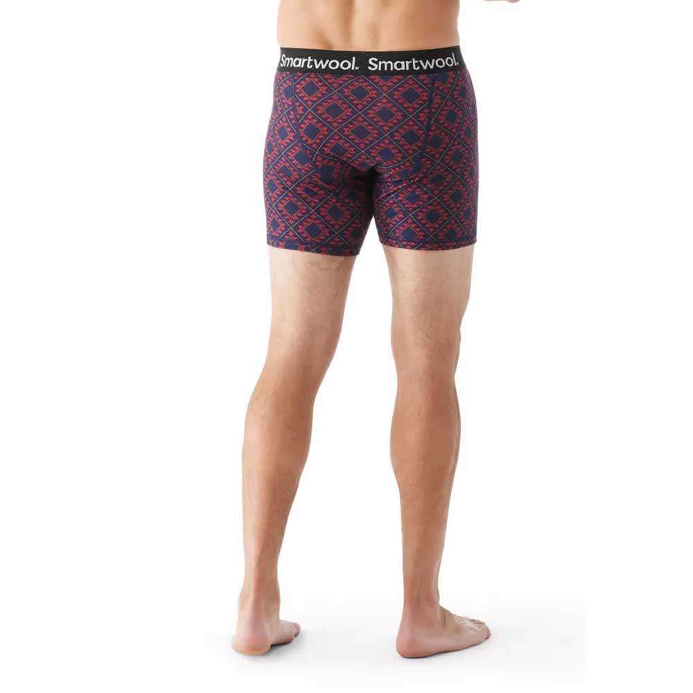 Купить Smartwool SW017005L911.XXL Боксёр Merino Print Brief Голубой Scarlet Red 2XL 7ft.ru в интернет магазине Семь Футов