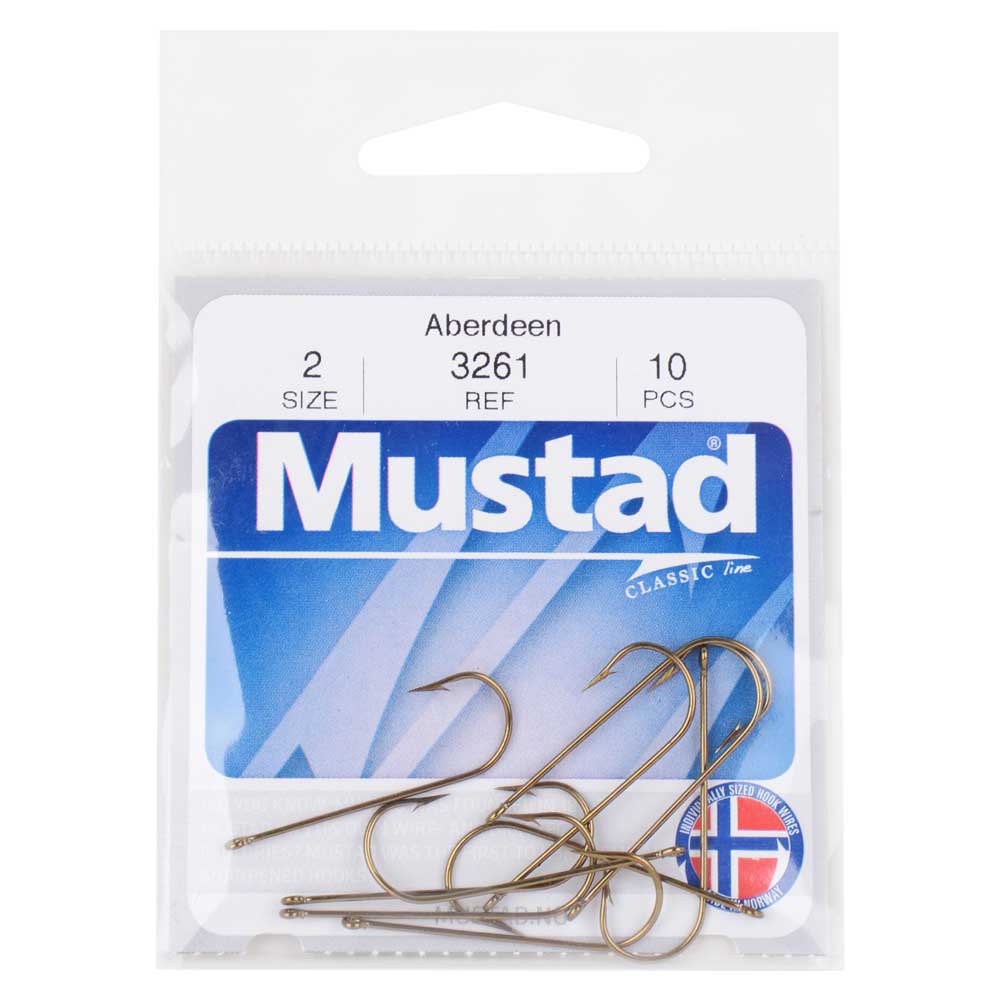 Купить Mustad 3261-BR-8-C10 Aberdeen Крючки С Одним Глазком Золотистый Bronze 8 7ft.ru в интернет магазине Семь Футов
