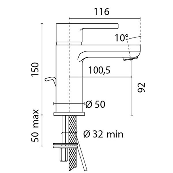 Купить Foresti & suardi 2424314 Arena Водопроводный кран для раковины Серебристый Silver 1 1/4´´  7ft.ru в интернет магазине Семь Футов