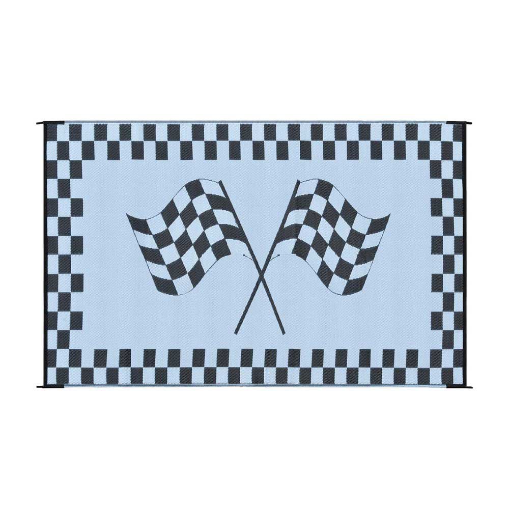 Купить Stylish camping 672-RF8201 ковер Racing Flag  Black / White 2.43 x 6 m 7ft.ru в интернет магазине Семь Футов