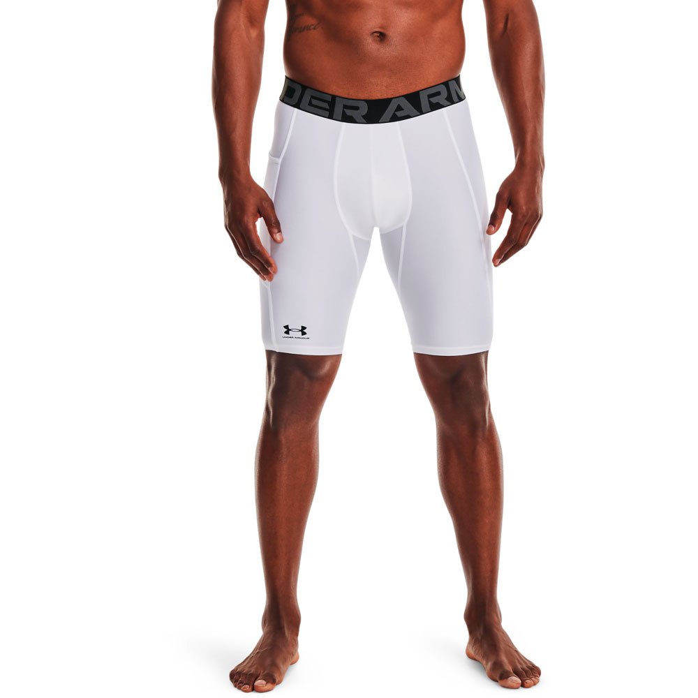 Купить Under armour 1361602-100-SMT Компрессионные шорты HeatGear Белая White / Black S 7ft.ru в интернет магазине Семь Футов