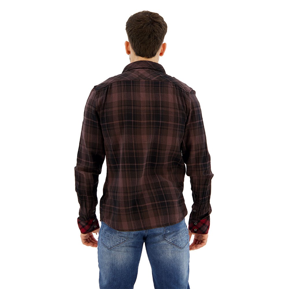 Купить Brandit 4016-67-S Рубашка с длинным рукавом Check Duncan Черный Brown / Black S 7ft.ru в интернет магазине Семь Футов
