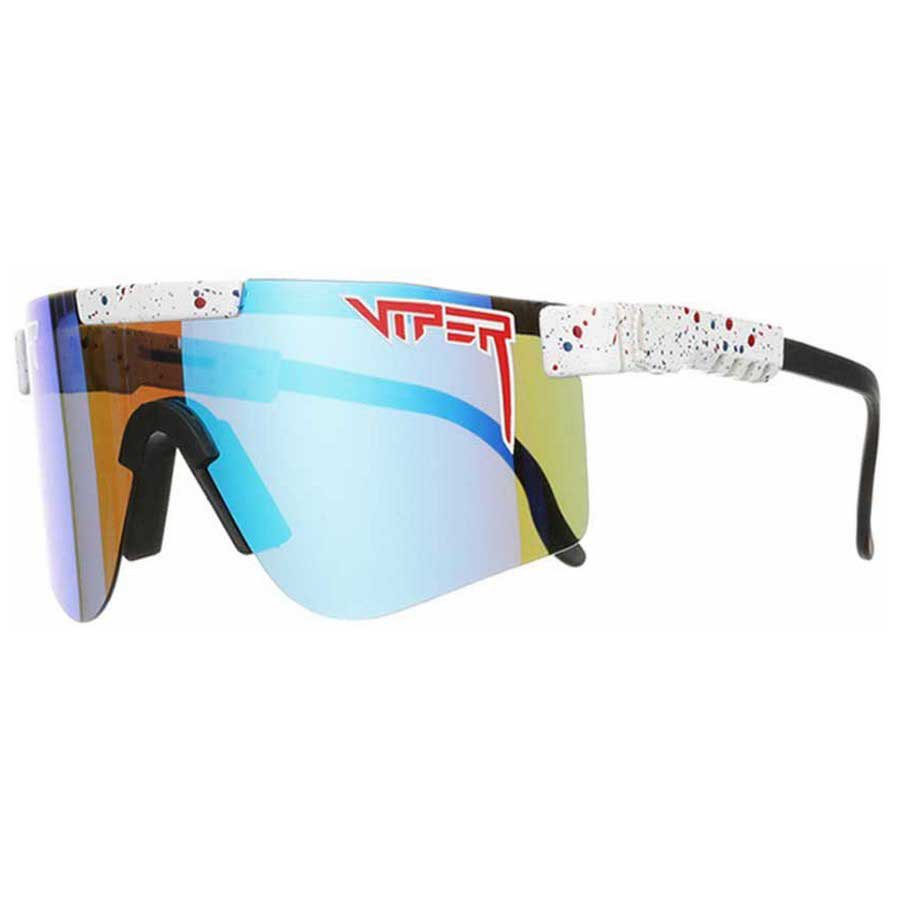 Купить Pit viper the-absolute-freedom-double-wide The Absolute Freedom Polarized Солнцезащитные Очки White / Blue / Red Polaried Blue Revo Mirror/CAT2 7ft.ru в интернет магазине Семь Футов