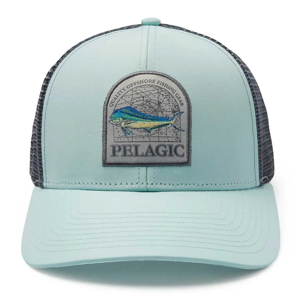 Купить Pelagic 1202243000-TUR-00 Кепка Mapped Mahi  Turquoise 7ft.ru в интернет магазине Семь Футов