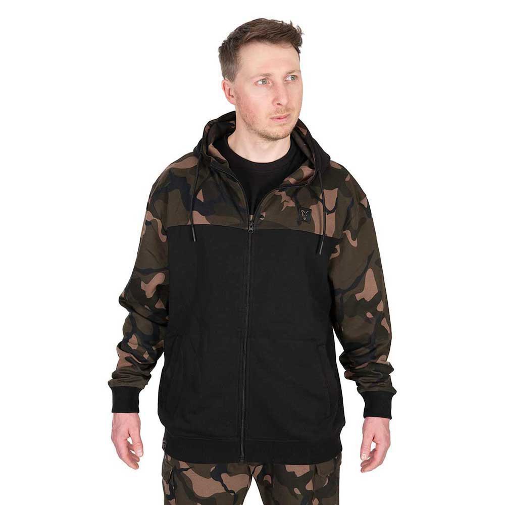 Купить Fox international CFX296 Толстовка на молнии LW Split Коричневый Black / Camo 3XL 7ft.ru в интернет магазине Семь Футов