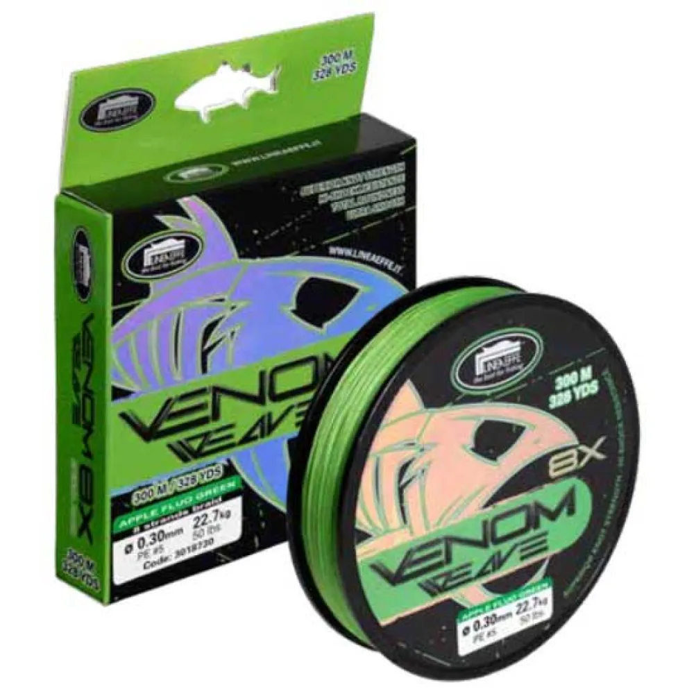 Купить Lineaeffe 3018616 Плетёная леска Venom Weave 150 m  Apple Green 0.160 mm 7ft.ru в интернет магазине Семь Футов