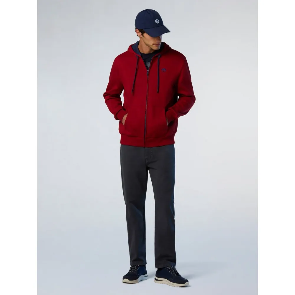 Купить North sails 691085-0278-xs Толстовка на молнии Logo Red Dahlia 40x30x12 7ft.ru в интернет магазине Семь Футов