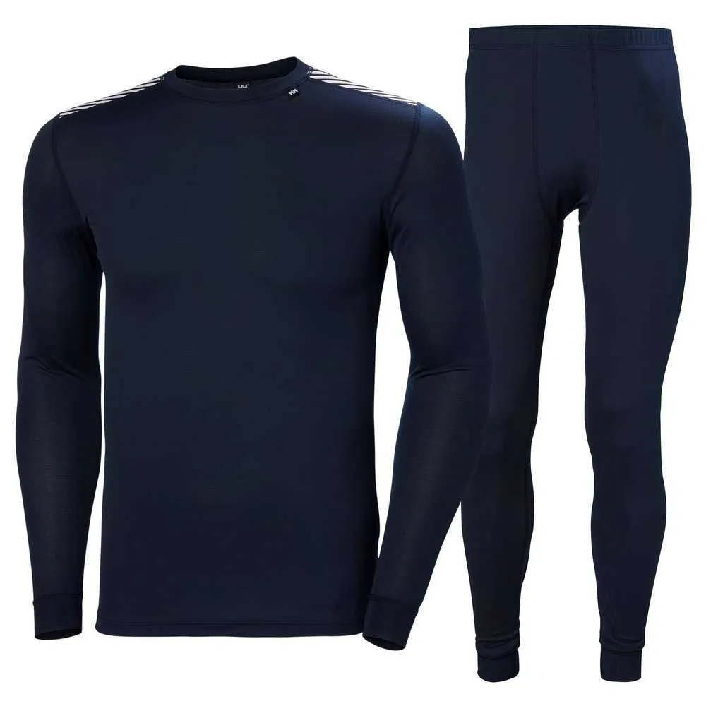Купить Helly hansen 48676_597-M Набор базовых слоев Comfort Light Set Голубой Navy M 7ft.ru в интернет магазине Семь Футов