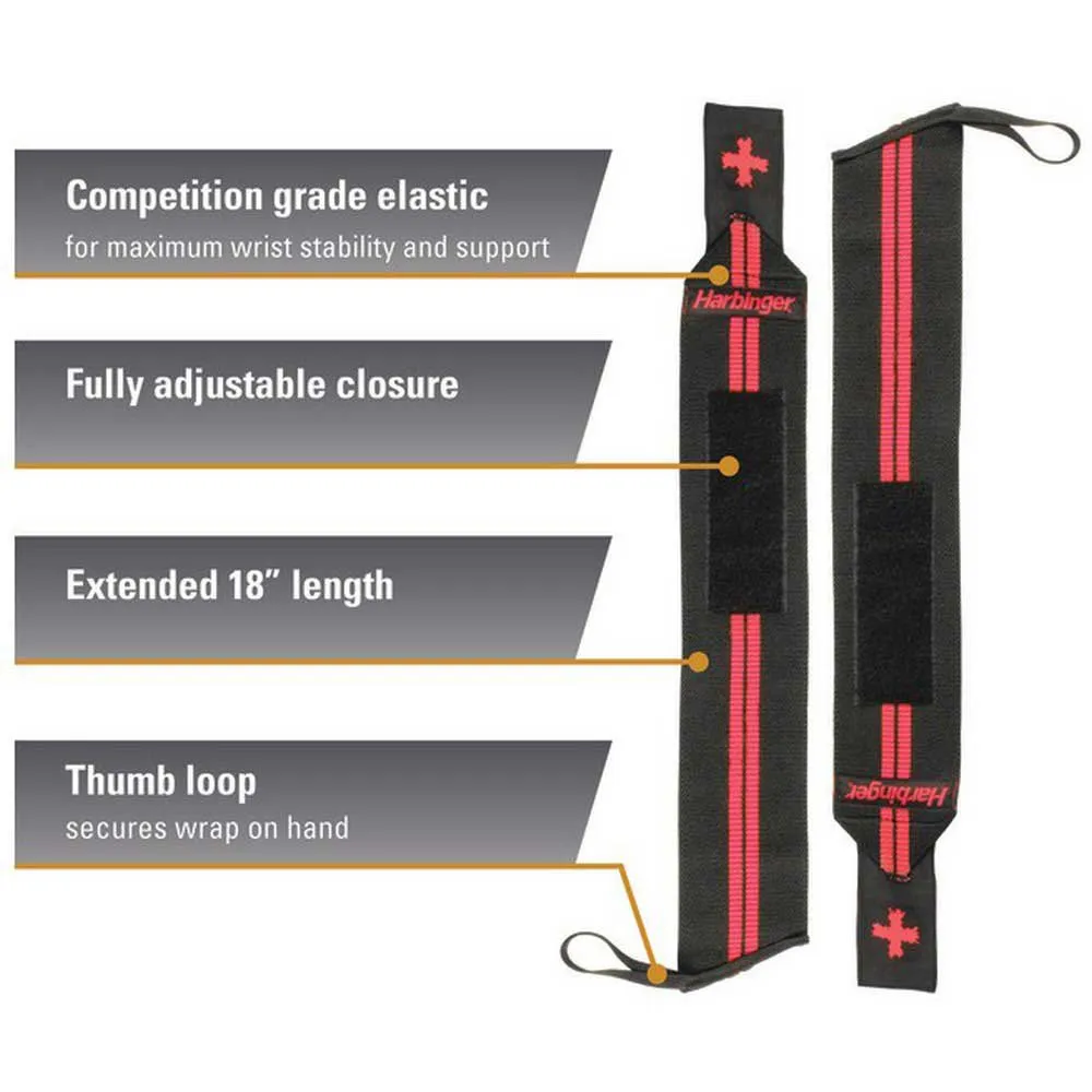 Купить Harbinger 360548-redlinewristwrap Напульсник Red Line Black / Red 15x10x8 7ft.ru в интернет магазине Семь Футов