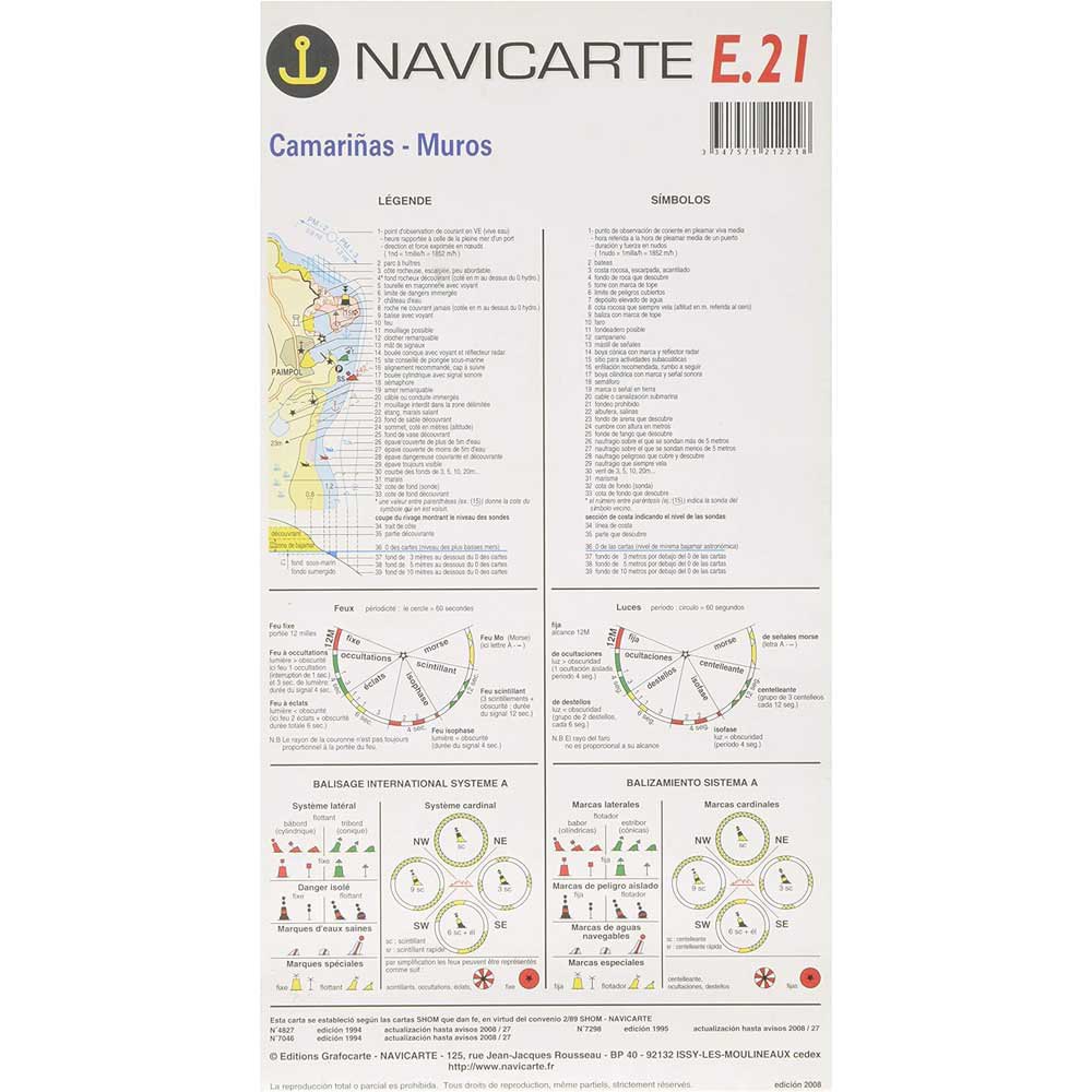 Купить Navicarte 105121221 E21 R-12 Морские карты Камариньяс-Мурос 7ft.ru в интернет магазине Семь Футов