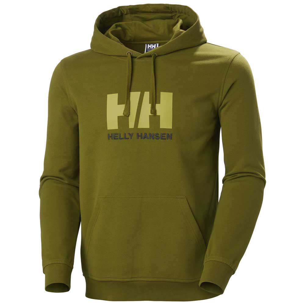 Купить Helly hansen 33977_461-L Толстовка с капюшоном Logo Зеленый Olive Green L 7ft.ru в интернет магазине Семь Футов
