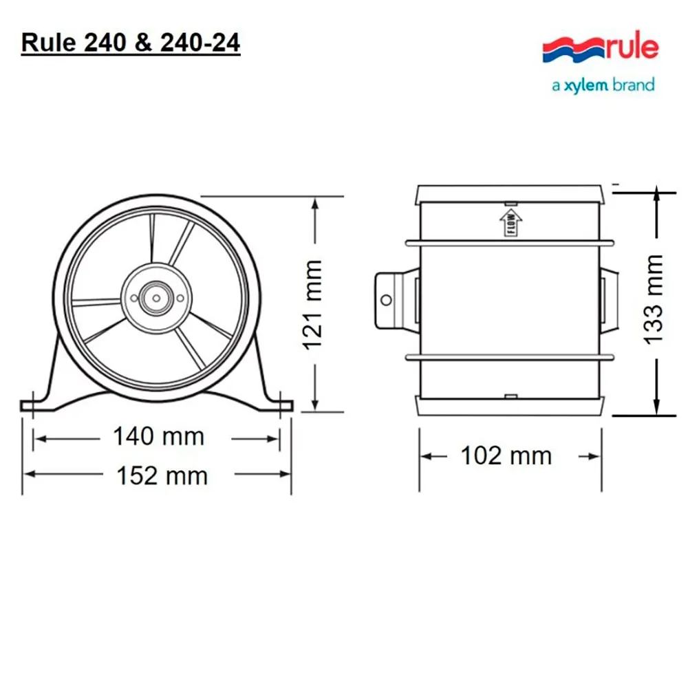 Купить Rule pumps z240-24v вентилятор 100 mm 2.4A 24V White 13x14x16 121 x 152 x 137 mm 7ft.ru в интернет магазине Семь Футов