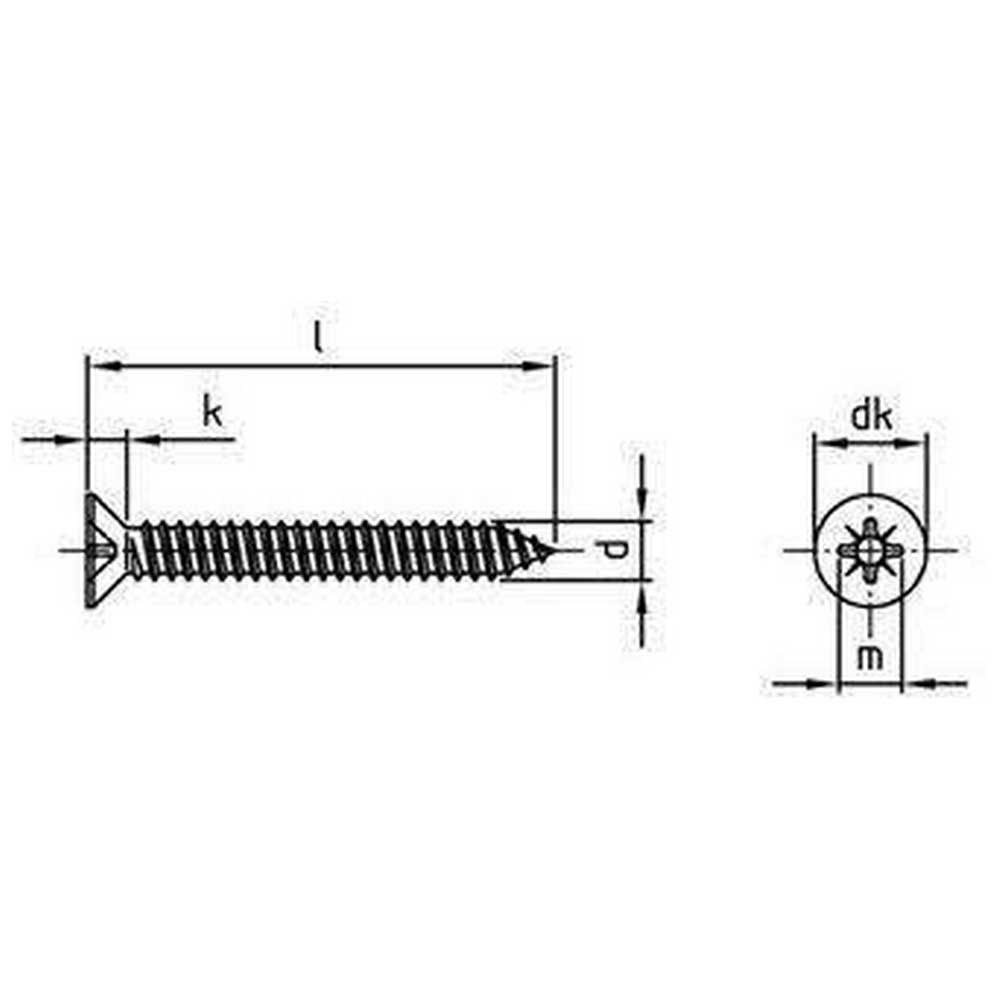 Купить Euromarine VIXVTF4825-25 A4 DIN 7982 4.8x25 mm Винт с крестообразным шлицем 25 единицы Silver 7ft.ru в интернет магазине Семь Футов