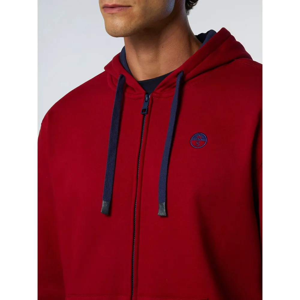 Купить North sails 691085-0278-xs Толстовка на молнии Logo Red Dahlia 40x30x12 7ft.ru в интернет магазине Семь Футов