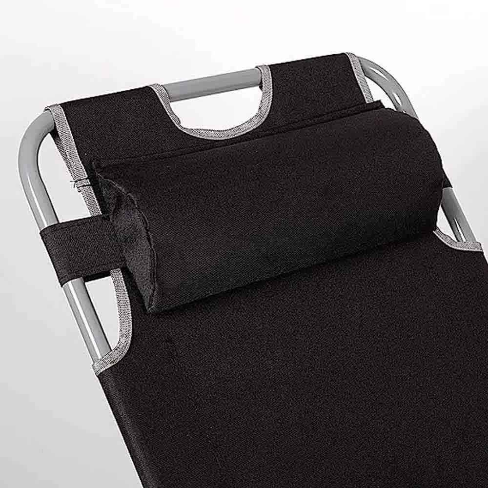 Купить Aktive R-140286874-62297 Шезлонг с подушкой отремонтированы Серебристый Black 178 x 60 x 89 cm 7ft.ru в интернет магазине Семь Футов