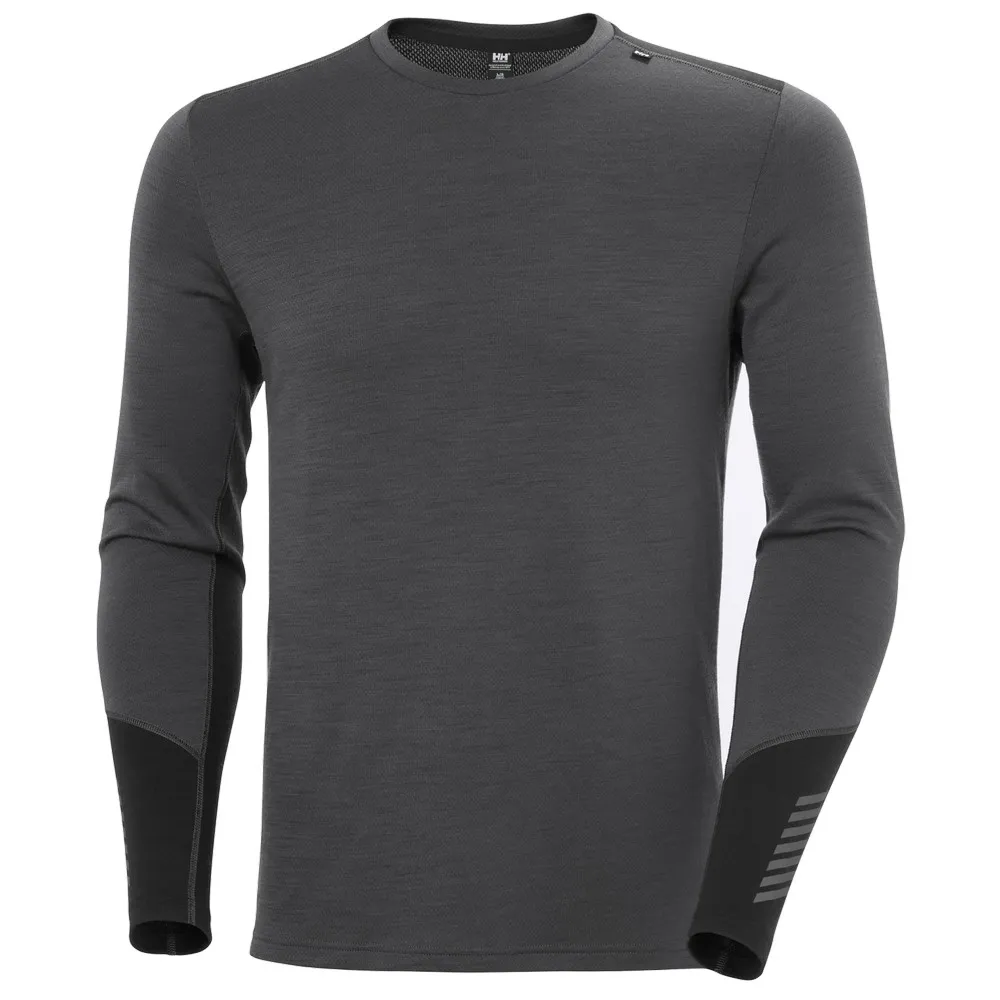 Купить Helly hansen 49364-831-l Базовый слой с длинным рукавом Lifa merino midweight crew Thunder Grey 30x25x2 7ft.ru в интернет магазине Семь Футов