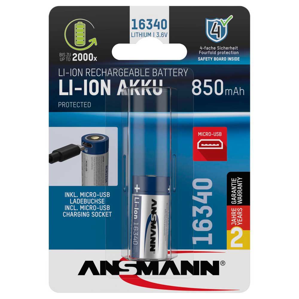 Купить Ansmann 1300-0015 16340 Akku 3.6V Перезаряжаемый батарея 3.6V Бесцветный Silver 7ft.ru в интернет магазине Семь Футов