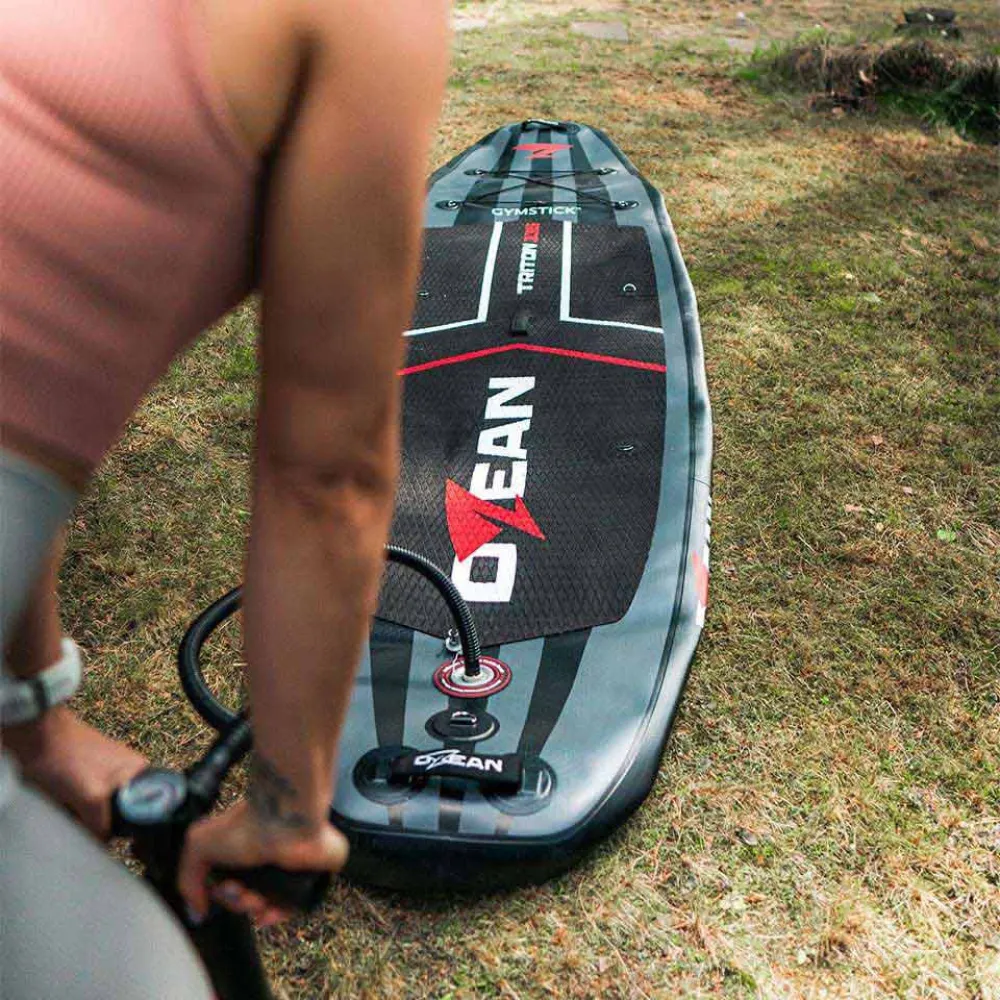 Купить Ozean 51004-br Надувной комплект для падлбординга Triton 335 Black / White / Red 92x36x30 335 cm 7ft.ru в интернет магазине Семь Футов
