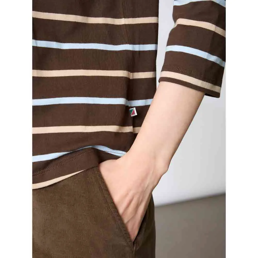 Купить Redgreen 172023403-129-l Футболка с длинным рукавом Croco Dark Brown Stripe 30x20x5 7ft.ru в интернет магазине Семь Футов