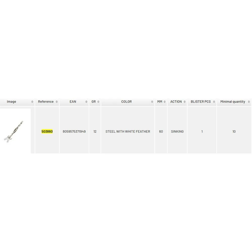 Купить Sele 503860 Ложка-приманка Lucky 12g 60 mm  Steel / White 7ft.ru в интернет магазине Семь Футов