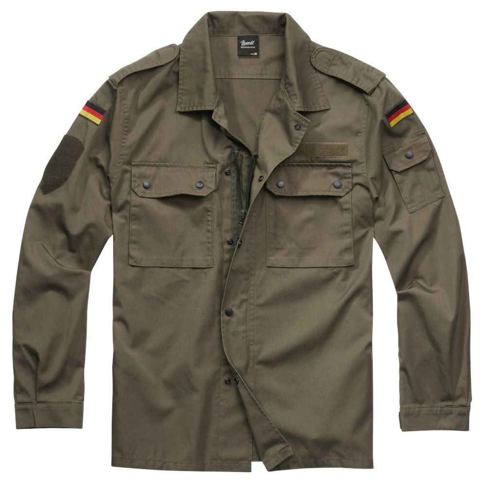Купить Brandit 4221-1-L Рубашка с длинным рукавом BW Field Зеленый Olive L 7ft.ru в интернет магазине Семь Футов