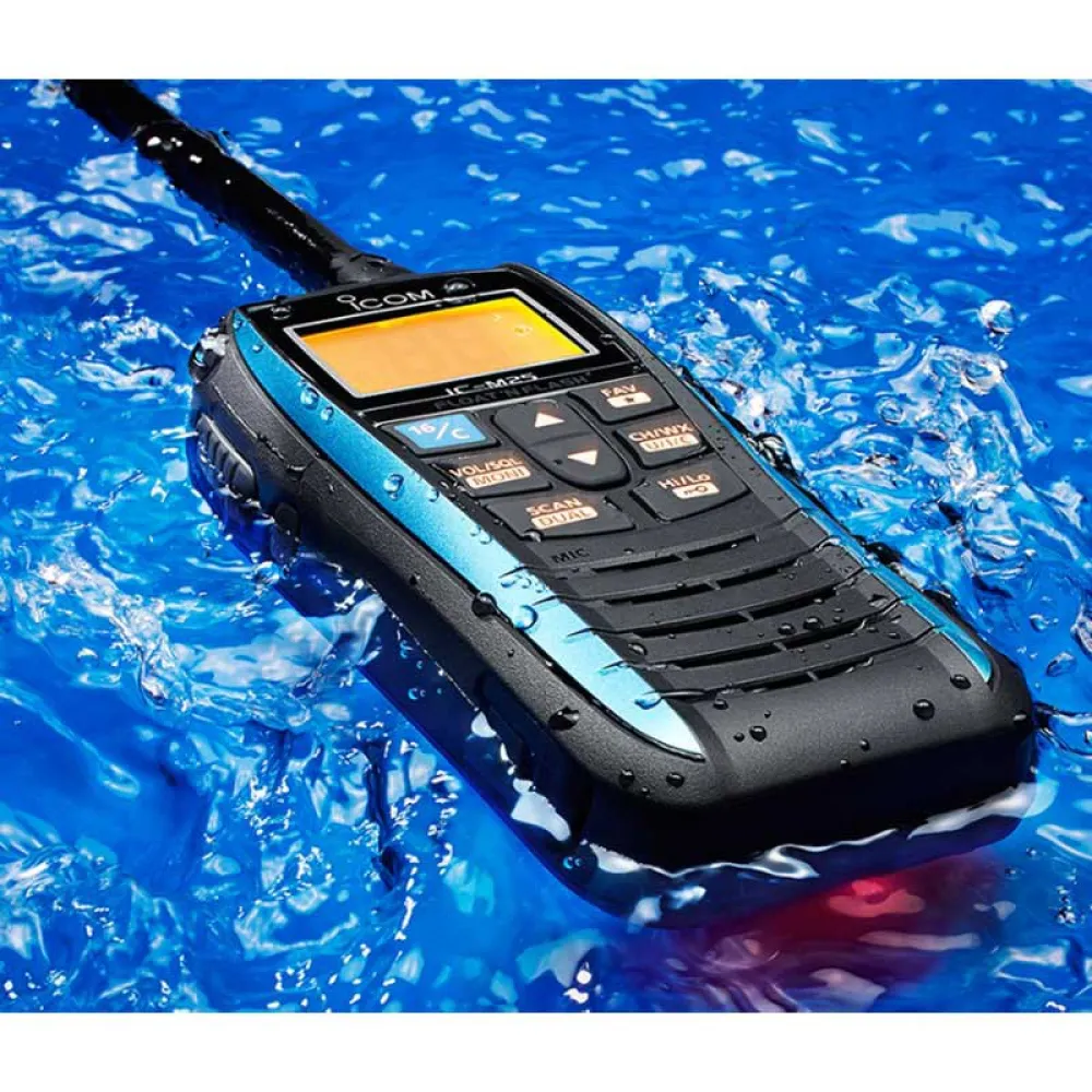 Купить Icom DIC-001 IPX7 5W IC-M25 Euro Синяя портативная морская УКВ-радиостанция Черный Grey 7ft.ru в интернет магазине Семь Футов