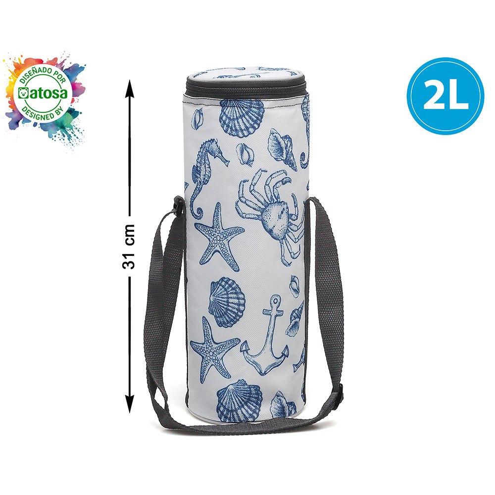 Купить Atosa 77587 11x31 Cm Heat Seal Print сумка-холодильник Blue 7ft.ru в интернет магазине Семь Футов