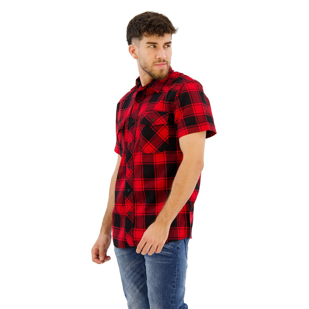 Купить Brandit 4032-41-6XL Рубашка с коротким рукавом Check Красный Red / Black 6XL 7ft.ru в интернет магазине Семь Футов