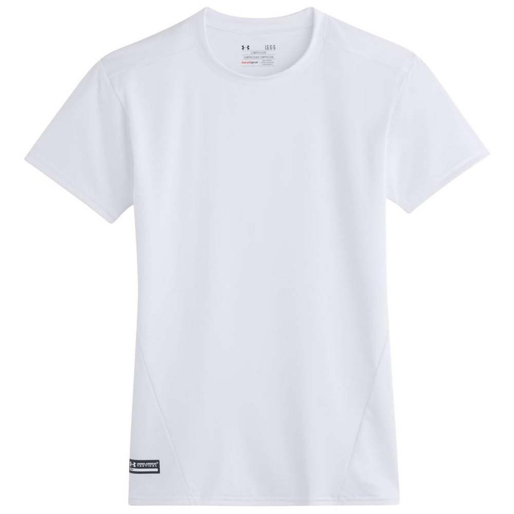 Купить Under armour 10507000135 Тактическая компрессионная футболка Heat Gear Белая White L 7ft.ru в интернет магазине Семь Футов