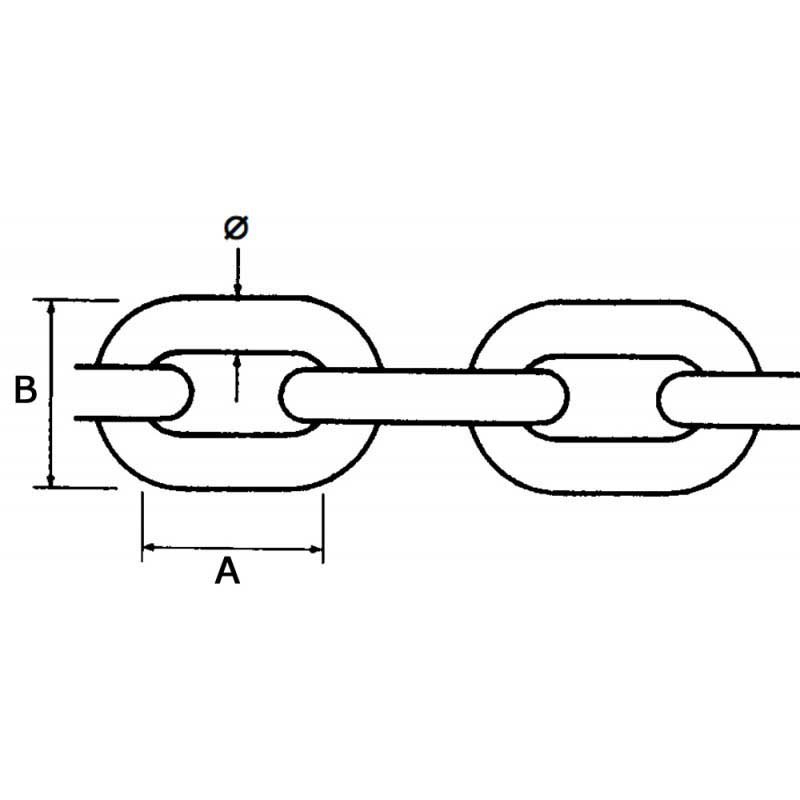 Купить Forniture nautiche italiane 202656 Genovese 5 m Оцинкованная цепь Silver 6 mm 7ft.ru в интернет магазине Семь Футов