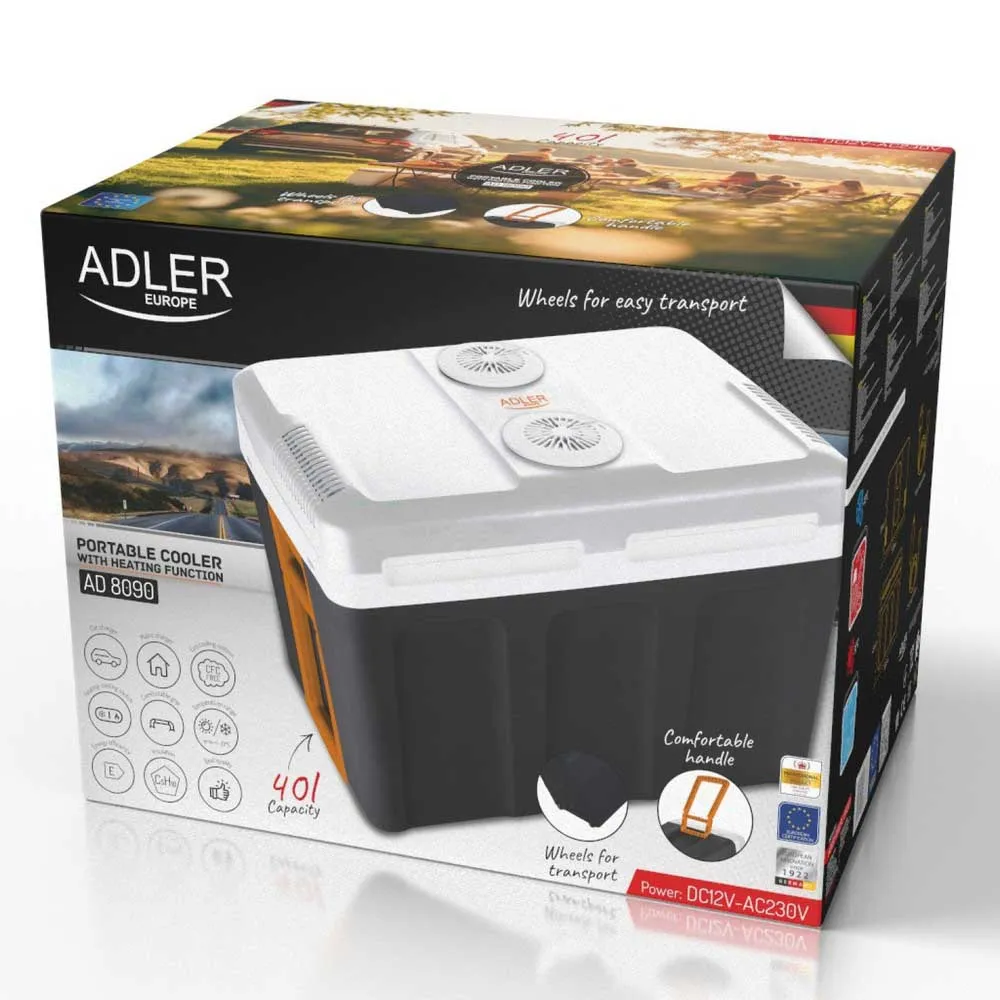 Купить Adler AD 8090 портативный холодильник 40L Бесцветный White / Grey 7ft.ru в интернет магазине Семь Футов