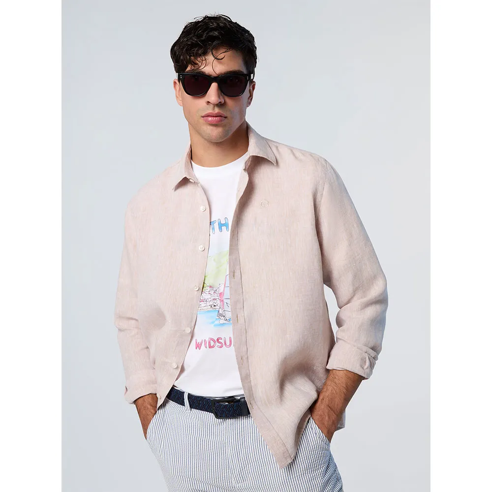 Купить North sails 664368-0120-XXL Рубашка с длинным рукавом 664368 Бежевый Beige 2XL 7ft.ru в интернет магазине Семь Футов