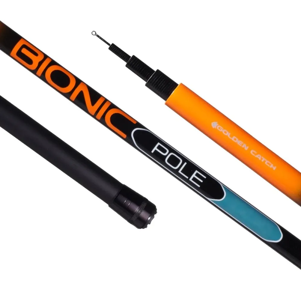 Купить Golden catch 2539306 Удочка Bionic Orange / Black 130x10x10 6.00 m 7ft.ru в интернет магазине Семь Футов
