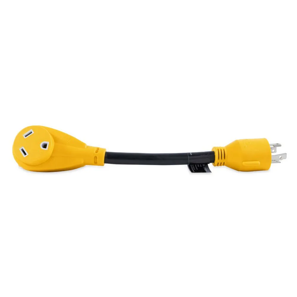 Купить Camco 17-55382 Адаптер с 4 контактами Power Grip Black / Yellow 30A 7ft.ru в интернет магазине Семь Футов
