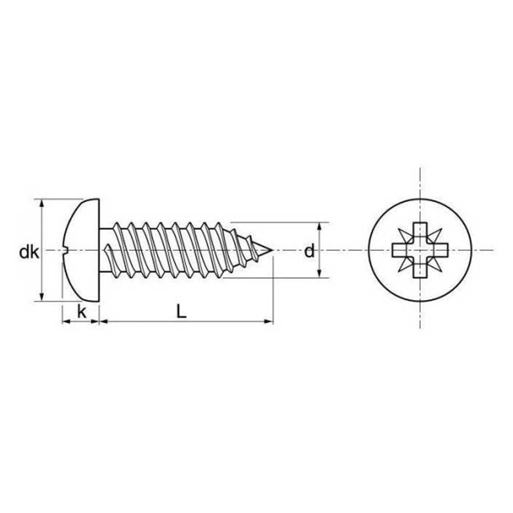 Купить Euromarine 700357-UNIT A4 DIN 7981 3.5x13 mm Лист Винт  Silver 7ft.ru в интернет магазине Семь Футов