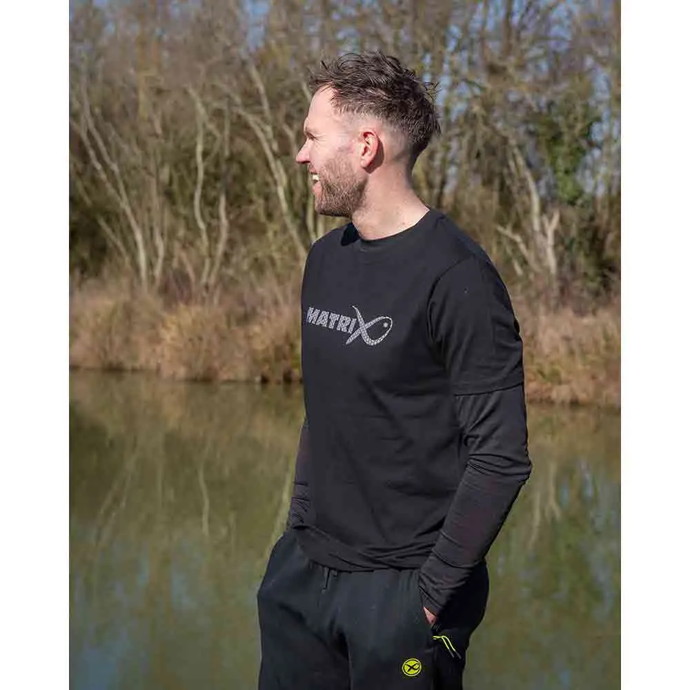 Купить Matrix fishing gpr481 Футболка с коротким рукавом Large Fade Logo Black / Grey 30x20x5 7ft.ru в интернет магазине Семь Футов