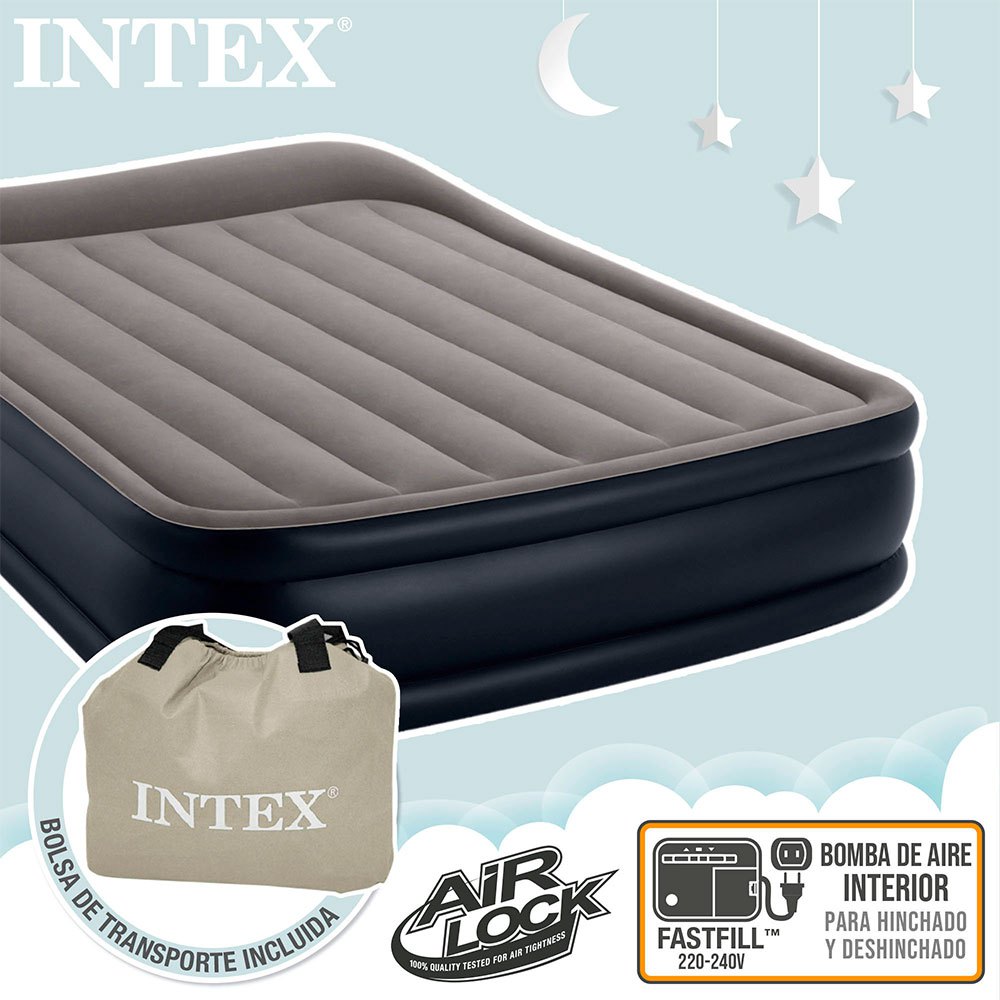 Купить Intex 64136 Dura-Beam Standard Deluxe Pillow N2 Матрас Серый Grey 152 x 203 x 42 cm 7ft.ru в интернет магазине Семь Футов