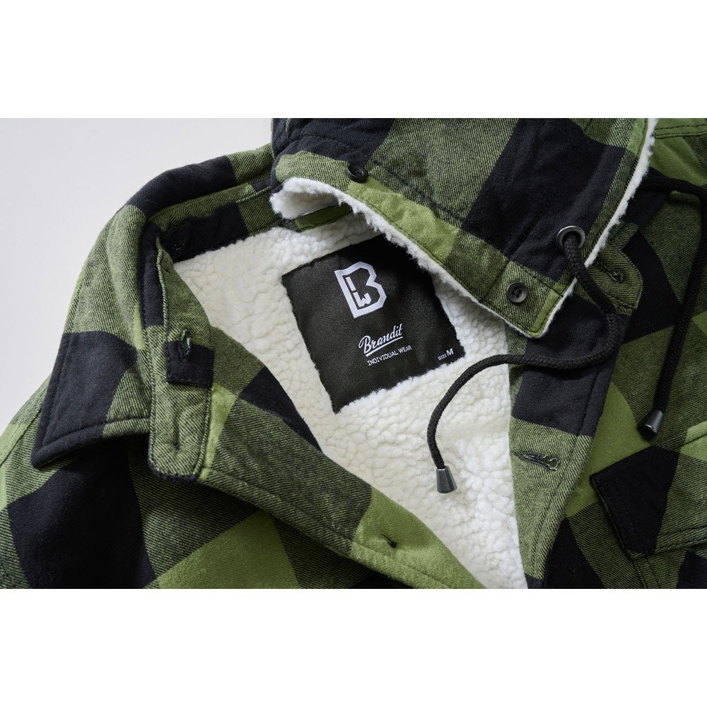 Купить Brandit 3172-184-M Куртка Lumberjack Зеленый  Black / Olive M 7ft.ru в интернет магазине Семь Футов